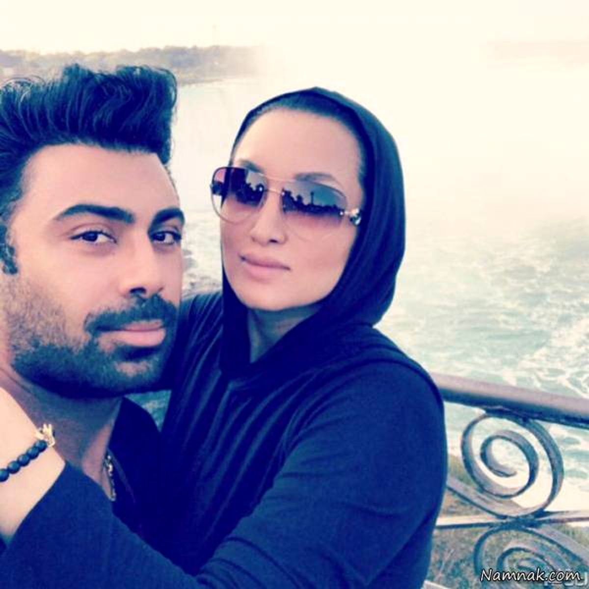 عاشقانه روناک یونسی و همسر مدلش لب اقیانوس